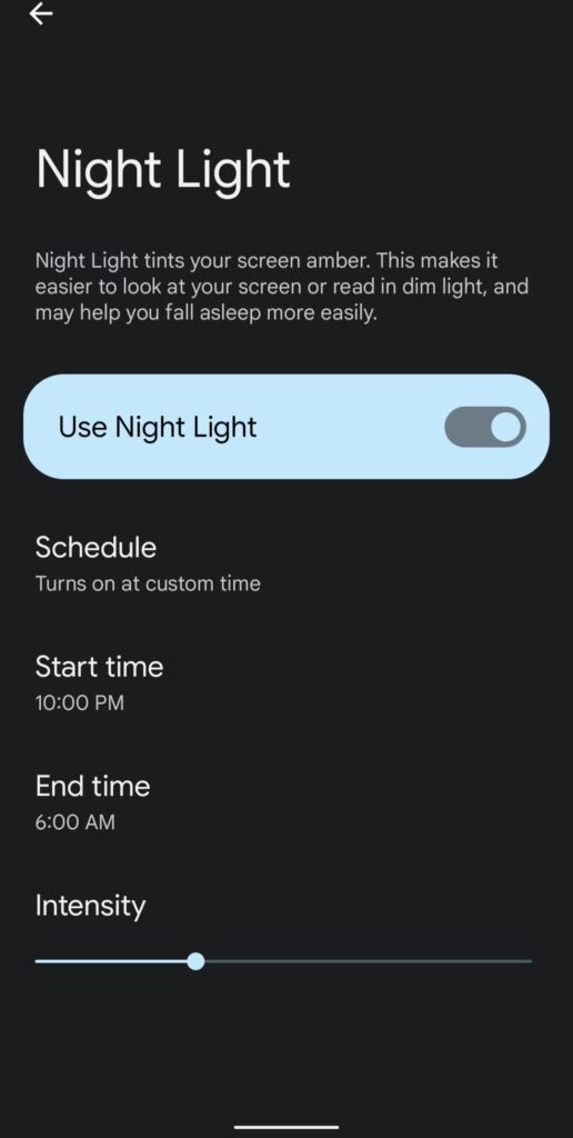 Android Night Light